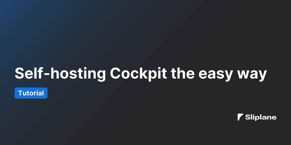 Cockpit einfach selbst hosten